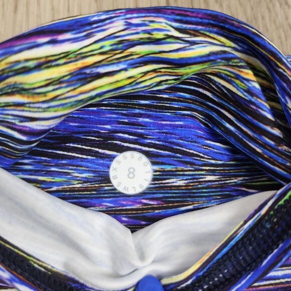 Lululemon Athletica Fast and Free II Nulux — Blue and Green Leggings — Size 8 - Picture 8 of 9